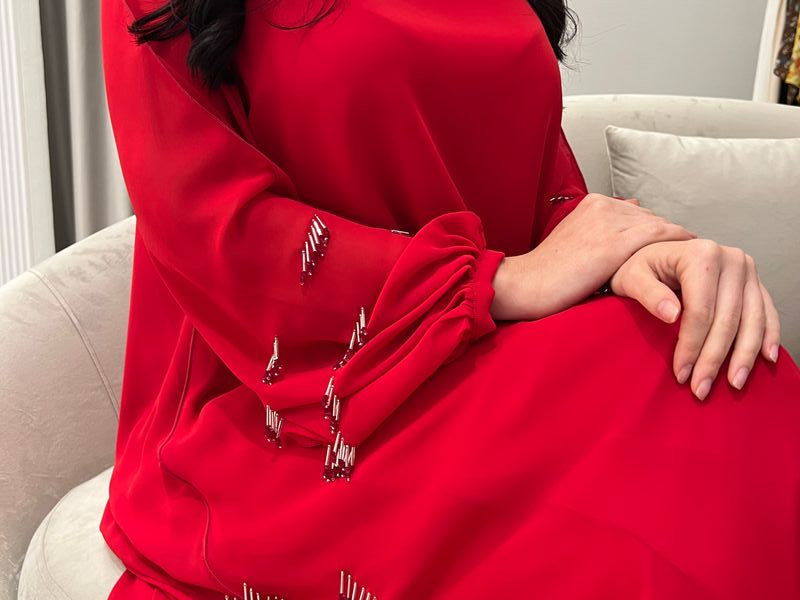 2 Pc Chiffon Handmade Embroidery